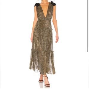 Sabina Musayev Ray Dress in Gold